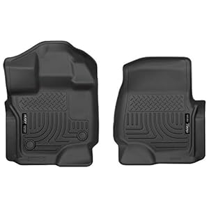 Husky Liners Weatherbeater Floor Mats | Fits 2015-2025 Ford F-150 (Includes 2022-2025 Lightning) SUPERCREW & SUPERCAB ONLY | Front Row, 2-pc Black – 18361