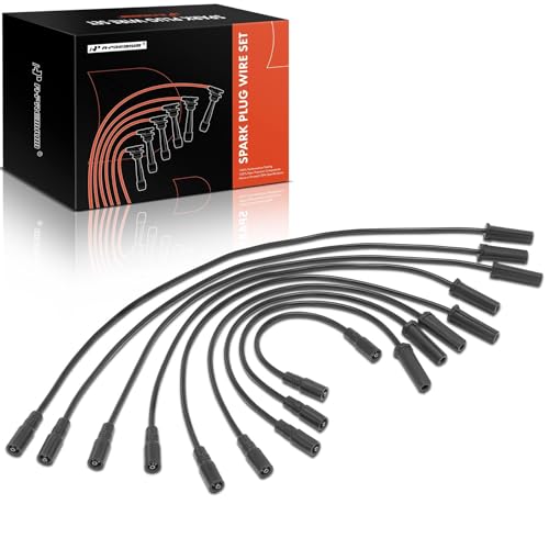 A-Premium Ignition Spark Plug Wires Set of 9 Compatible with Chevrolet & GMC models - C2500, C2500 Suburban, C3500, Express 3500, K2500, K2500 Suburban, K3500, P30, P3500, Savana 3500, 7.4L