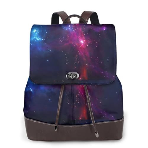 Sac à dos en cuir pour femme Galaxy Printing maroquinerie chic