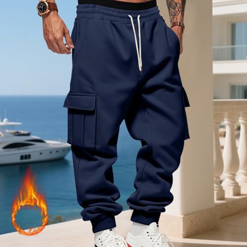 Sweatpants Men Relaxed Fit Casual Athletic Workout Elastic Wiasted Bottom Stretch Lounge Baggy Joggers Pants2