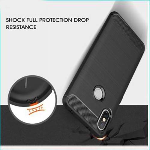 Image of JGD PRODUCTS for Redmi Y2, Redmi S2 Carbon Fiber Armor Drop Tested Shock Proof TPU Back Case Cover