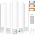 Under Cabinet Lighting, Motion Activated Under Cabinet Lights with Remote Control, Rechargeable 2500mAh Closet Lights Wireless, 3 Color Temps & Adjustable Brightness Under Counter Lights for Kitchen
