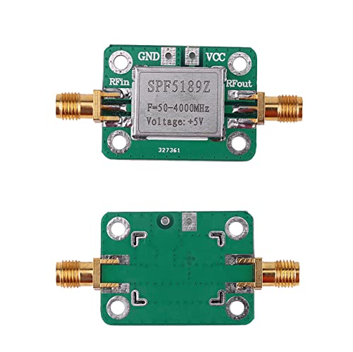 NF: SPF5189Z HiLetgo 50-4000MHz RF Low Noise Amplifier SPF5189 0.6dB Wide Band Amplifier Signal Receiver for FM HF VHF/UHF Ham Radio