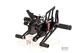  LSL 2-Slide rearset Kawasaki ZX-10R, 11-, race, mounting piece red,