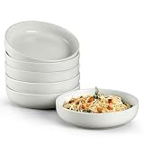 HaWare Nudelschalen Set mit 6 Stück, 907.2 g große Salatschüsseln für Zuhause, Küche, Keramik-Servierteller für Suppe, Müsli, kratzfeste, breite und flache Speisenschüssel, mikrowellen- und