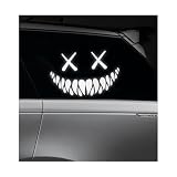 XJVSS Reflective Smile Demon Car Sticker, Funny Auto Window Decal Die Cut Demon Face...