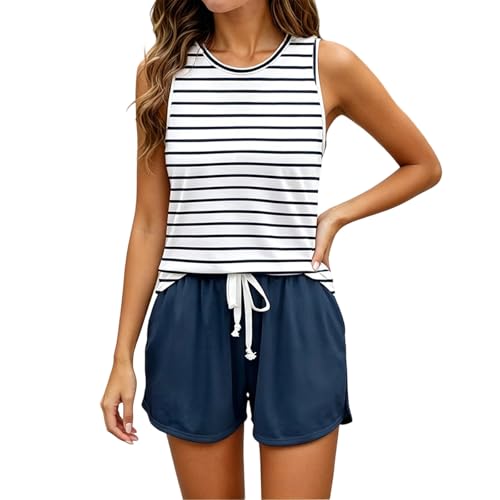 Ensemble d'Été pour Femme Short et Débardeur Cœur Idéal pour la Plage