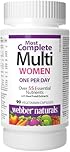 Webber Naturals Most Complete Multi For Women, 90 Capsules, One-Per-Day, Over 55 Vitamins, Minerals, and Whole Food Fruit and Vegetable Sources per Capsule, Vegetarian