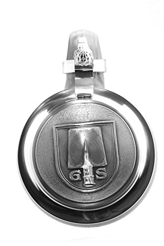 Bavariashop Bierkrug Spaten-Bräu Steinkrug mit Zinndeckel salzglasiert, 0,5 Liter Fassungsvermögen, Steinzeug, Geschenkidee aus Bayern