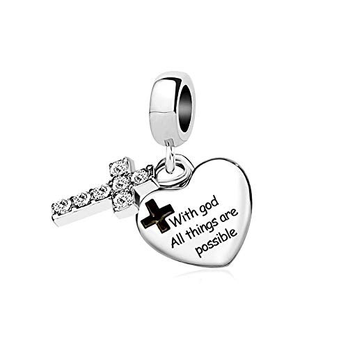 Kunbead With God All Things Are Possible Matthew 19:26 Charm Beads For Bracelets For Women Jewelry #TOP17