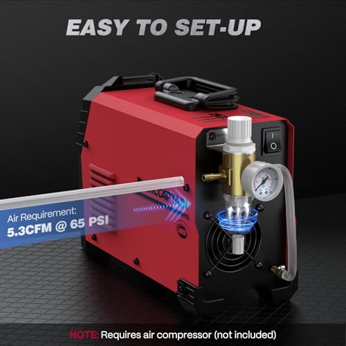 ARCCAPTAIN 55A Plasma Cutter, Large LED Display, Non-Touch Pilot ARC Plasma Cutting Machine, 120/240V Dual Voltage IGBT Inverter, 1/2" Clean Cut, Post Flow, 2T/4T, for Beginners DIY by ARCCAPTAIN - Image 8