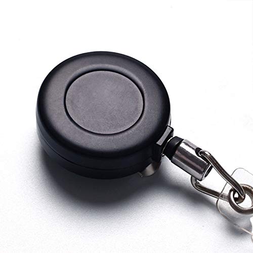 Pacote com 3 carretel de crachá de nome, clipe de crachá retrátil, porta-crachás retráteis atualizad