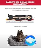 HS-Hundebett® Kuschelbett Deluxe Exklusiv XS (50x70 cm) – Orthopädisches Hundebett mit Memory Foam & Anti-Rutsch – Waschbar – Anthrazit – Made in DE