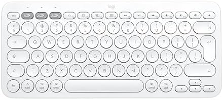 Logitech K380 Multi-Device Bluetooth Keyboard for Mac, Off White