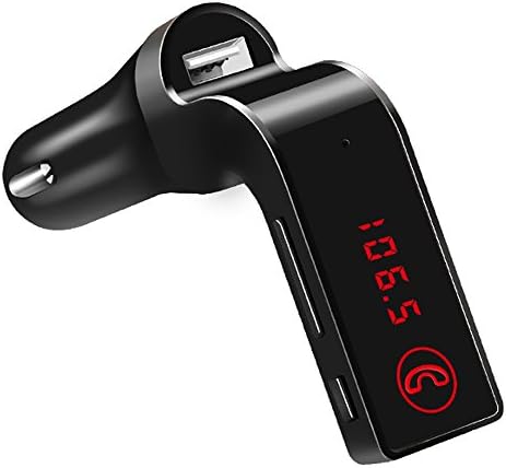 PolarLander 4-in-1 Car Kit MP3 Player Hands Free Wireless Bluetooth FM Transmitter G7 + AUX Modulator SD USB LCD Car Accessories Black