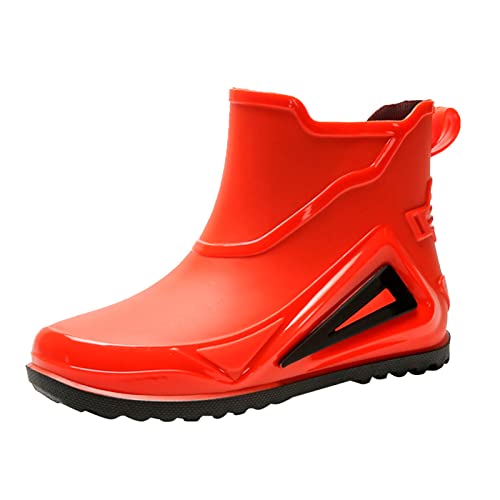 Cocila Botas De Lluvia Antideslizantes Ligeras para Montañismo Todoterreno A La Exteriores, Zapatos Goma Invierno Altas Mujer Caña Ancha Botines Negros Piel Tacon Fino Bajo Agua Zapatillas