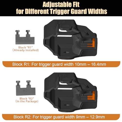 WARRIORLAND Universal OWB Gun Holster w/Optic Cut Ready – Fits Most Popular Compact to Full Size Handguns with 4\"–5.3\" Barrel –Level II Retention, 360° Adjustable Paddle for 1.5\"-2.0\" Belt, Right Hand - Thumbnail 5