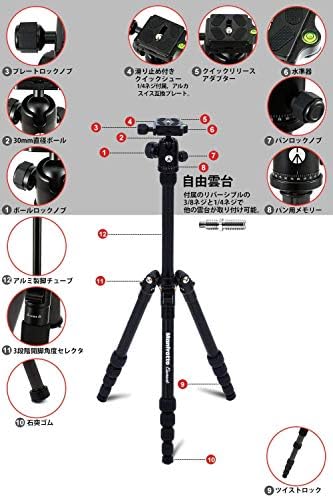 Manfrotto MKELES5BK-BH, Element Small Traveller Tripod with Aluminium Ball Head, Telescopic Column, Payload 6 kg, for CSC, DSLR, Mirrorless, Black