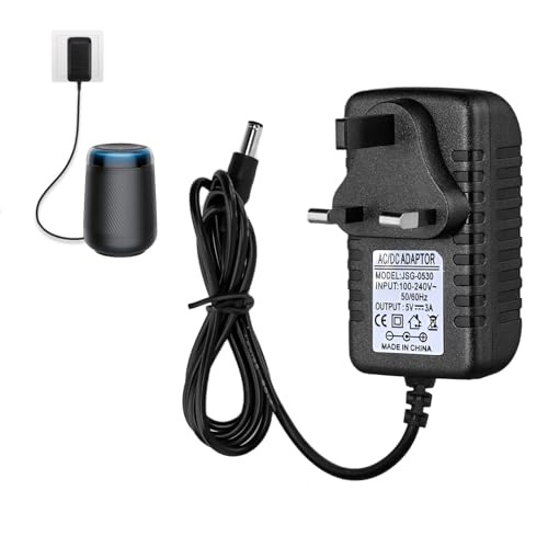 Image of 5V 3A Power Supply, 100V-240V AC to DC Adapter, 5.5mm X 2.1mm DC 5V Power Supply for Victrola Record Player Led Strip, Wireless Router, HUB, Baby Monitor, Security Cameras