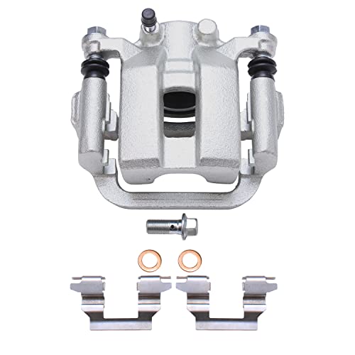 Image of Detroit Axle - Rear Right Brake Caliper for 2003-2005 Infiniti G35 350Z | 2003-2007 Murano 2004-2009 Quest Passenger Side Disc Brake Caliper w /Bracket Replacement
