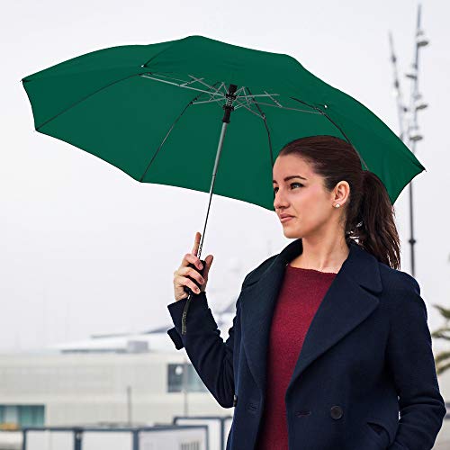 Guarda-chuva compacto com fechamento automático STROMBERGBRAND UMBRELLAS, Hunter Green, Tamanho Únic