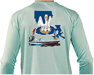 Fishing Shirt Poling Skiff Louisiana Flag