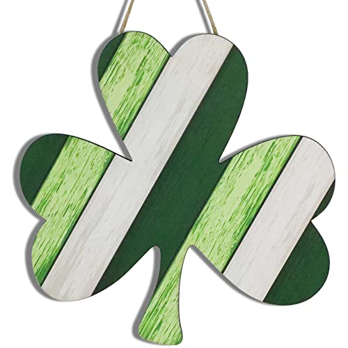 Davsolly St Patrick Day Wooden Hanging Wreath Decoration Shamrock Hanging Sign Wood For Irish Party Saint Patrick Day Home Décor #TOP6