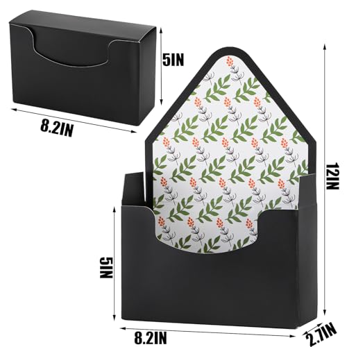 Cedilis Set of 20 Envelope Gift Box, Flower Boxes for Arrangements, Paper Floral Bouquet Packaging Box, Florist Supplies for Wedding, Party, Birthday, Mother's Day, Christmas, Pink and Black - Image 4