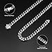 waitrose 7mm Silver Chain for Men Miami Cuban Link Mens Chain,316L Stainless Steel and 925 Sterling Silver Chains for Men Necklace