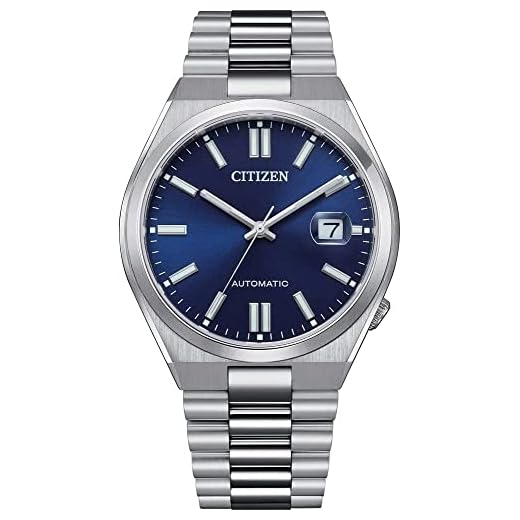CITIZEN NJ0150-81L Heren analoog automatisch horloge met roestvrij stalen armband Tsuyosa blauw Eén maat armband