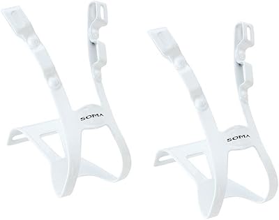 Soma Oppy XX 2-Strap Toe Clips White S/M Pair Track Fixed Gear Road Bike
