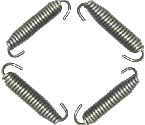 4 Pcs Stainless Steel Exhaust Springs 40-80mm Hook to Hook | Motorcycle Expansion Chambers Muffler Pipe Clamps 40mm 50mm 60mm 70mm 80mm (80mm)