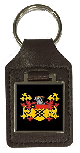 Porte-clés en cuir Coad Family blason gravé l'accessoire de vos voyages
