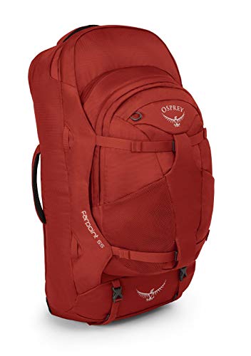Osprey Farpoint 55 Men's Travel Backpack, Jasper Red, Medium/Large