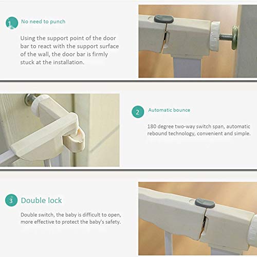 Barrière de sécurité escalier extensible et rétractable pour la protection de bébé - 3
