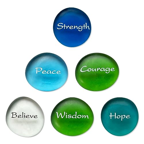 Lifeforce Glass SET 69 The Mermaid'S Message I, Frosted Sea Glass Stones thumb #4