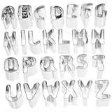 DECORNIJIA Molde Cortador Galletas Acero Inoxidable Letras para Fondant Repostería Bizcochos Pastelería DIY con Caja Almacenamiento Resistente y Seguro