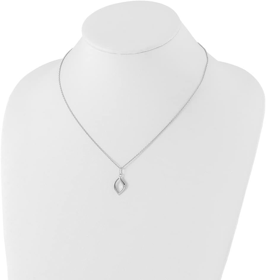 Diamond2Deal Sterling Silver .01ct Diamond Pendant Necklace
