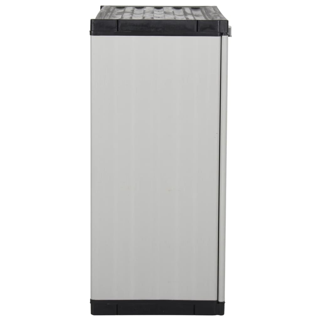 Genérico Armario de jardín con 1 Estante Gris y Negro 68x40x85 cm,Mobiliario,Armarios y Almacenamiento,Taquillas y armarios de Almacenamiento,340981