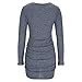 Women Sweater Dress Spring Fall Long Sleeve V Neck Bodycon Ribbed Knit Clothes Casual Solid Color Fashion Dresses S-XL