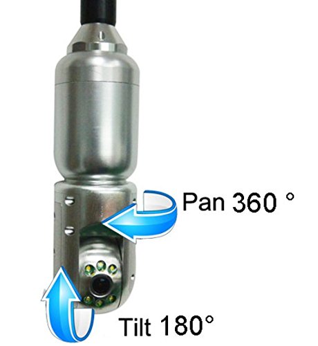 60 Metres Heavy Duty Push Rod Drainage CCTV Inspection Camera with pan/tilt Camera Head