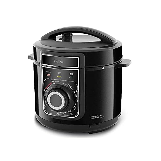 PANELA DE PRESSAO MULTIFUNCIONAL INOX PPP02PI 127V, PHILCO, Preto