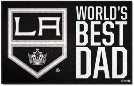 FANMATS 31157 Los Angeles Kings Starter Mat Accent Rug - 19in. x 30in. | Sports Fan Home Decor Rug and Tailgating Mat World's Best Dad Starter Mat