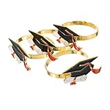 Cabilock 4 Piezas Unidades Anillos para Servilletas con Diseño de Anillos Decorativos para Fiesta de Graduación Soporte Resistente y Reutilizable para Servilletas