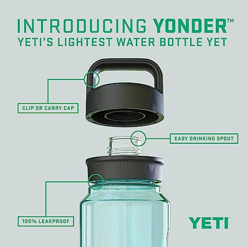 Image of YETI Yonder Water Bottle with Yonder Chug Cap, Lightweight, Leakproof and BPA-Free