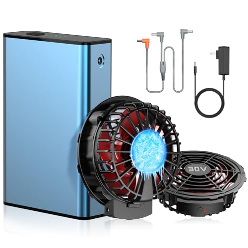 新品 30v 40000mAh ペルチェ ファンバッテリー セット 大容量 節電 Amazon.co.jp: 空調作業服 ファンバッテリーセット ペルチェ式