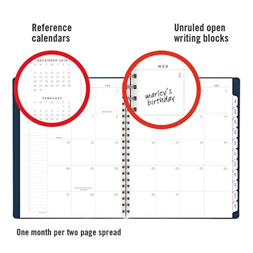 At-A-Glance 2019 Weekly & Monthly Planner, 8-1/2" X 11", Large, Wirebound, Signature, Navy (Yp90520) #TOP4