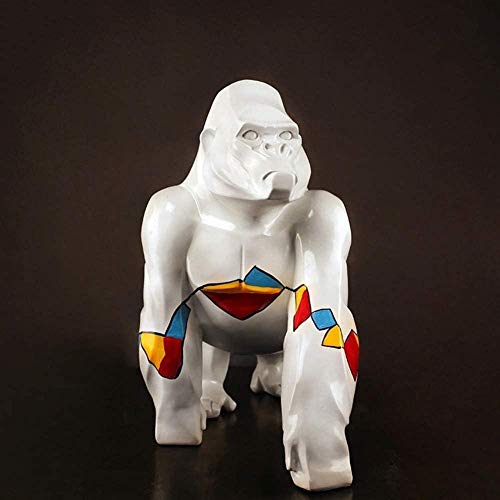 Gfdj Gorilla Statue Ornaments Abstract Animal Resin Figure Sculpture For Home Decoration Office Bar Accessories Gifts Crafts 60X27X50Cm #TOP1