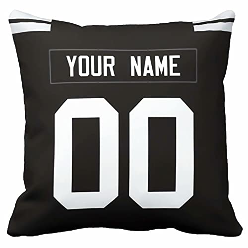 Image of ANTKING Throw Pillow 2 Pack with Custom Name and Number Personalized Gift for Men Women Boys