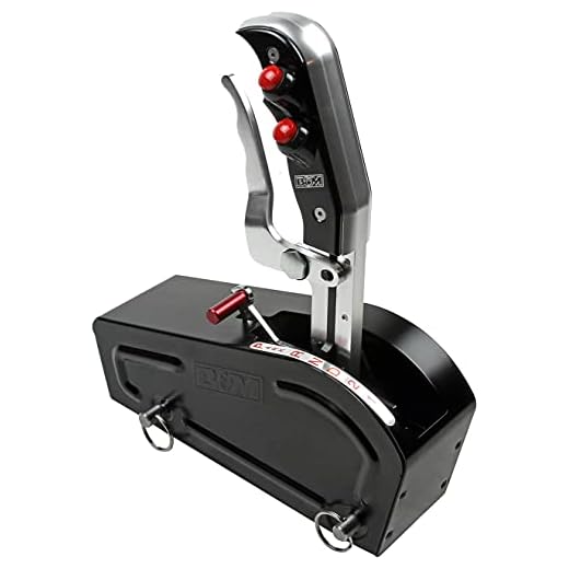 NEW B&M AUTOMATIC GATED SHIFTER,DUAL BUTTON MAGNUM GRIP PRO STICK,BLACK & ALUMINUM,COMPATIBLE WITH 2,3 & 4 SPEED TRANSМISSIONS